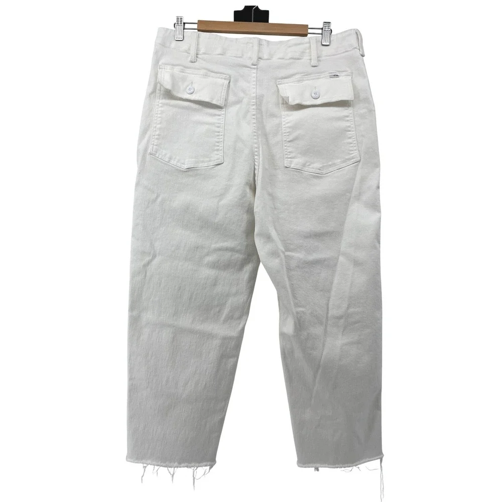 MOTHER Patch Pocket Private Ankle Fray Jeans in Fairest of Them All Size 33 - Picture 5 of 11